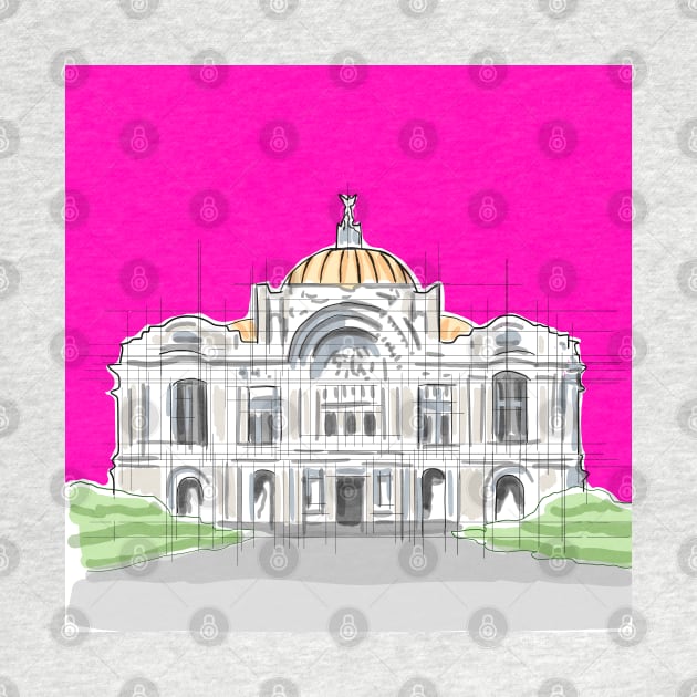 bellas artes mexico city architectural monument by jorge_lebeau